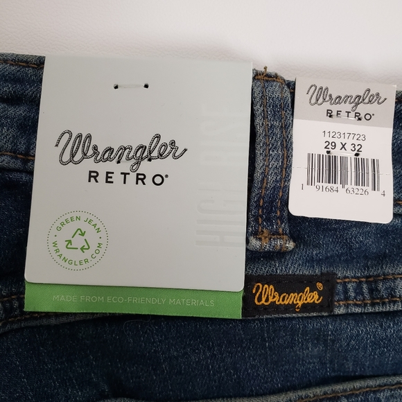 Wrangler Retro Womens High Rise Trumpet Flair Wide Leg Jeans Size 29 x 32 - Picture 5 of 16